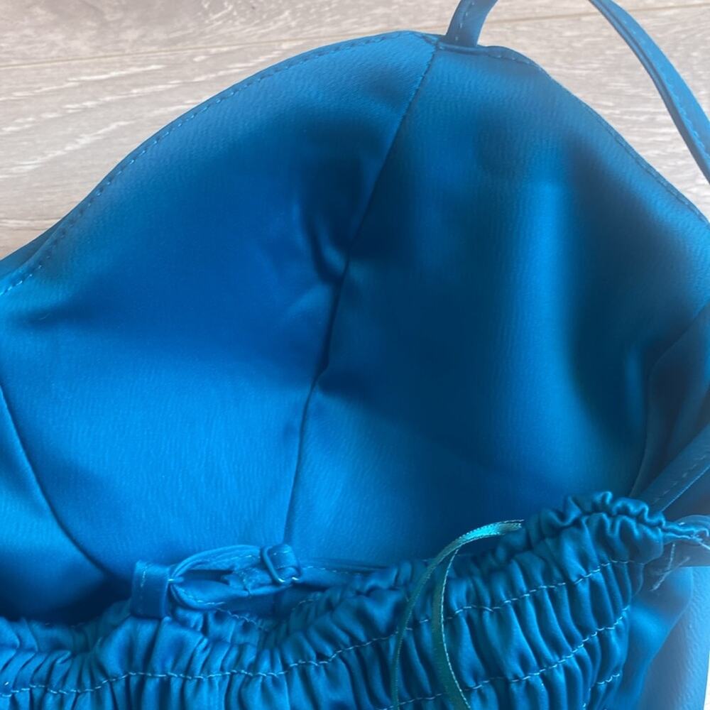 Sincerely Jules Blue Sleeveless Crop Top L - Picture 6 of 9